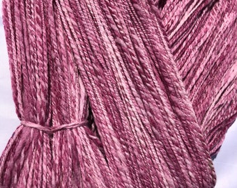 Handspun Worsted Weight Yarn - Summer Raspberry Sorbet - 320 yards