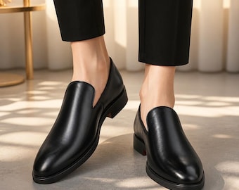 Nouvelles chaussures habillées de luxe en cuir pour hommes, faites à la main.