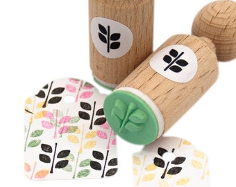 stem with leaves mini stamp (138)