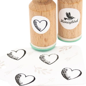 Herz Schattierung links (073) Ministempel, Stempel Herz Schattierung links, Herz stempel, Hochzeitsstempel, Liebesstempel, Stempel für Sie, Muttertag