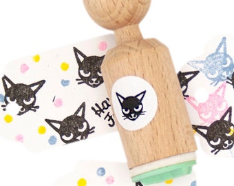 Cat Mini Stamp with mint rubber