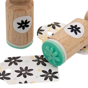 Motif marguerite simple - Tampon artisanal (141) | timbre de printemps
