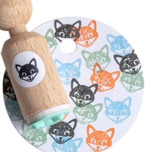 Mini tampon renard, tampon encreur renard, tampon en caoutchouc renard, tampon renard, tampon animal, tampon animal de la forêt, estampage de carte d'invitation bricolage renard