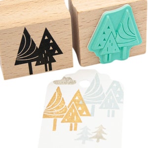 Graphic Trees Stamp for Artistic Creations and Decor stamping image 1