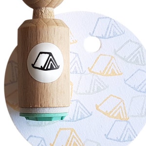 Mini tampon tente, tampon encreur tente, tampon mini tente, tampon en caoutchouc tente, tampon camping, plein air, scrapbooking, étiquettes cadeaux, camp, colonie de vacances