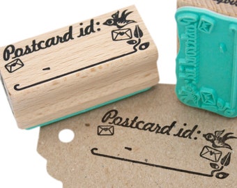 Postcard ID Stamp: Beech Wood Stamp for Postcrossing