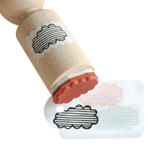 Midi cloud stamp with straight lines image 1