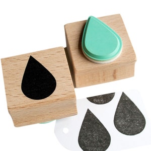 Timbro in legno con gocciolina - Design a strappo