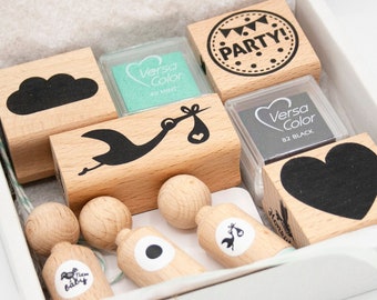 Baby-themed Stamp Box  Gift Set | Perfect for New Parents |  gift for pregnant women