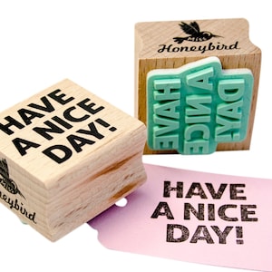 BUONA GIORNATA! Timbro quadrato, perfetto per biglietti d’auguri, confezioni regalo e scrapbooking