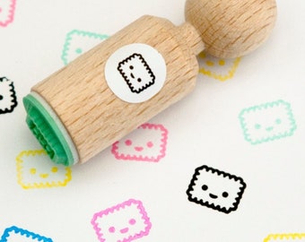 Cookie Mini Stamp, biscuit mini stamp, biscuit stamp, biscuit rubber stamp, cookie face stamp, food stamp, bikkie, cracker, cake stamp