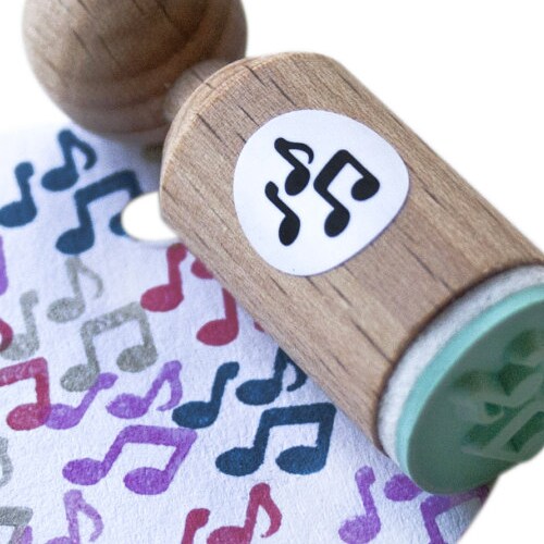 Music Notes Mini Stamp Made With Mint Rubber Etsy