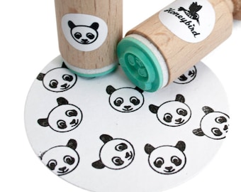 Panda Mini Stamp, panda ink stamp, panda mini ink stamp, panda timbro di gomma, timbro orso, orso mini timbro, timbro animale, mini francobolli animali