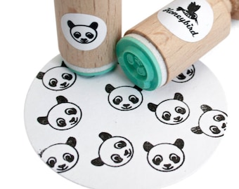 Panda Mini Stamp, panda ink stamp, panda mini ink stamp, panda rubber stamp, bear stamp, bear mini stamp, animal stamp, animal mini stamps