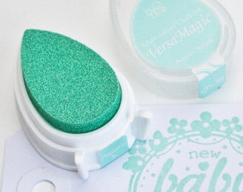 Mint stempelkussen van Tsukineko Versamagic Aquatic Splash dew drop - Mooie matte stempelinkt in een groene mintkleur.