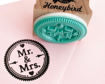 Cherish Your Moments with Our Mr. & Mrs. Wooden Stamp