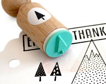 Tree dots (nr.096) Mini Stamp with mint rubber