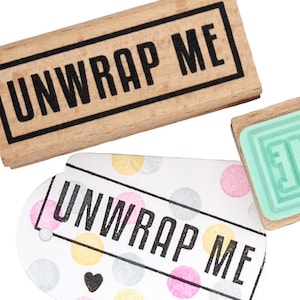 Tampon à cadre rectangulaire UNWRAP ME - Parfait pour emballer des cadeaux et pour bricoler