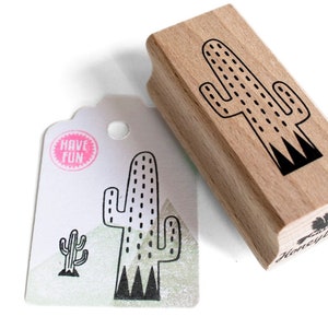 Sierlijke Cactus Stempel met Zuidwestelijke Sfeer