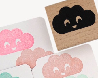 Cloud ink stamp with smiling face, happy cloud stamp, happy cloud ink stamp, smiling cloud stamp,happiness, cloud for her, happy faces cloud
