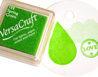 Versacraft Spring Green Small, Tsukineko green ink pad, stamp ink green, Tsukineko versacraft green