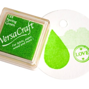 Ink Pad - Kiwi Green Oil-Based Fabric Ink Pad