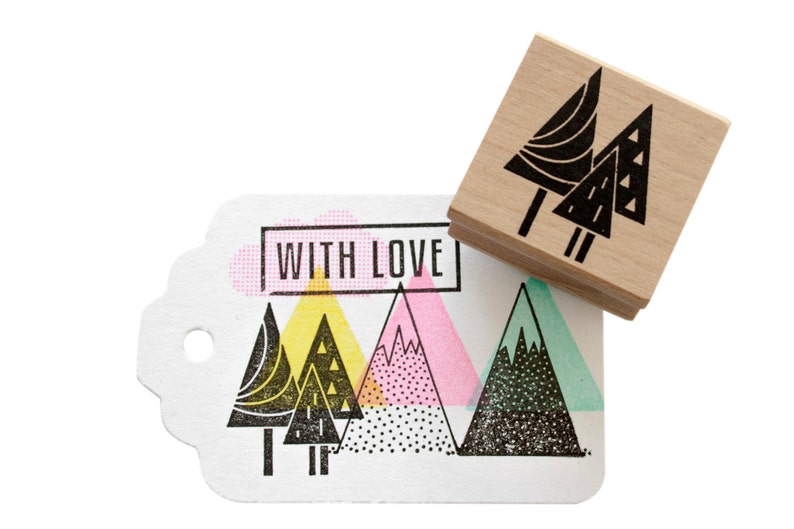 Graphic Trees Stamp for Artistic Creations and Decor stamping image 6