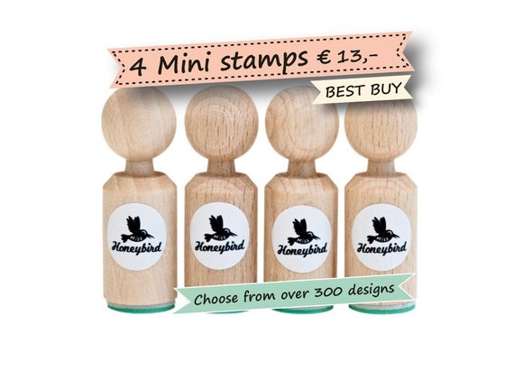 Choose 4 Mini Stamps From About 300 Different Designs 