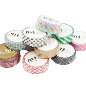 Washi Tape / Masking Tape – Diverse Patronen – 15mm x 10m & 6mm x 10m – Kamoi Kakoshi