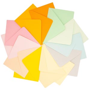 Set di 6 buste colorate – Scegli tra vari colori – Formato A6 (4,3 x 6,1 pollici) per biglietti e lettere