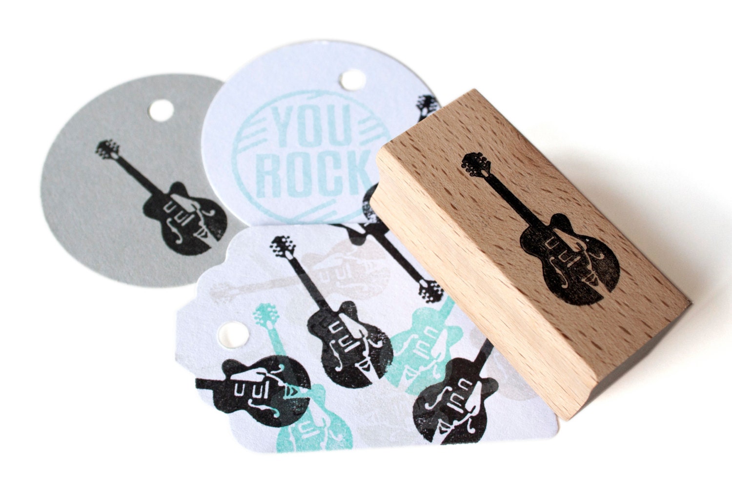 Guitar Stamp Gretsch Ink Stamp Guitar Rubber Stamp Music Etsy