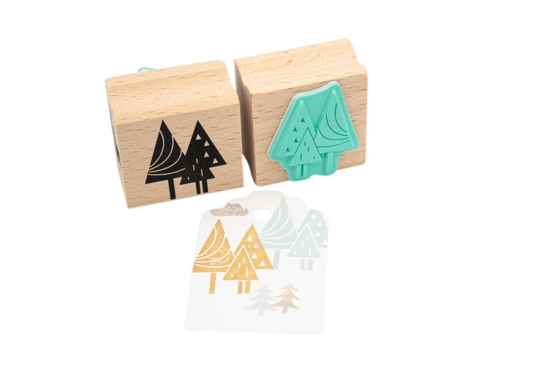 Graphic Trees Stamp for Artistic Creations and Decor stamping image 1