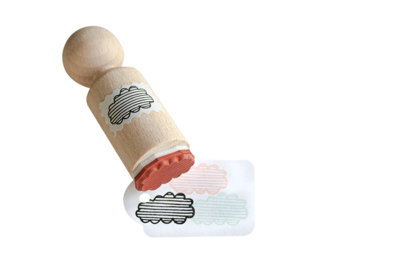 Midi cloud stamp with straight lines image 1