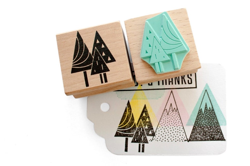 Graphic Trees Stamp for Artistic Creations and Decor stamping image 3