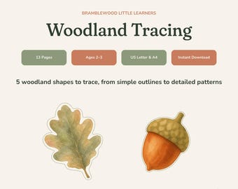 Pack d'exercices de traçage pour tout-petits, activité de motricité fine pré-écriture, activité nature, 2-3 ans