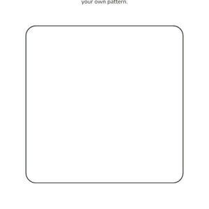 May include: A white rectangular lacing card with rounded corners and the text "Design Your Own. No dots yet. Decide where the holes should go, then punch your own pattern." The bottom text reads "Bramblewood Little Learners - Woodland Lacing Cards - 21".