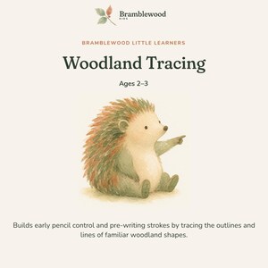 Toddler Tracing Practice Pack, Pre-Writing Fine Motor Printable, Nature Activity, Ages 2-3 image 2