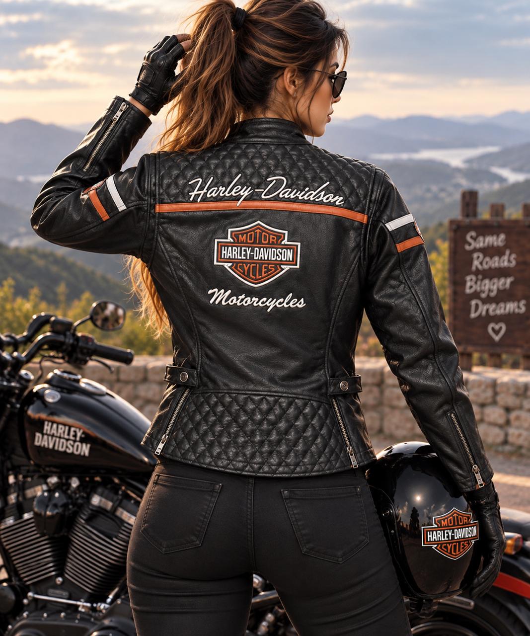 Black and Orange Harley Davidson Jacket - Etsy Canada