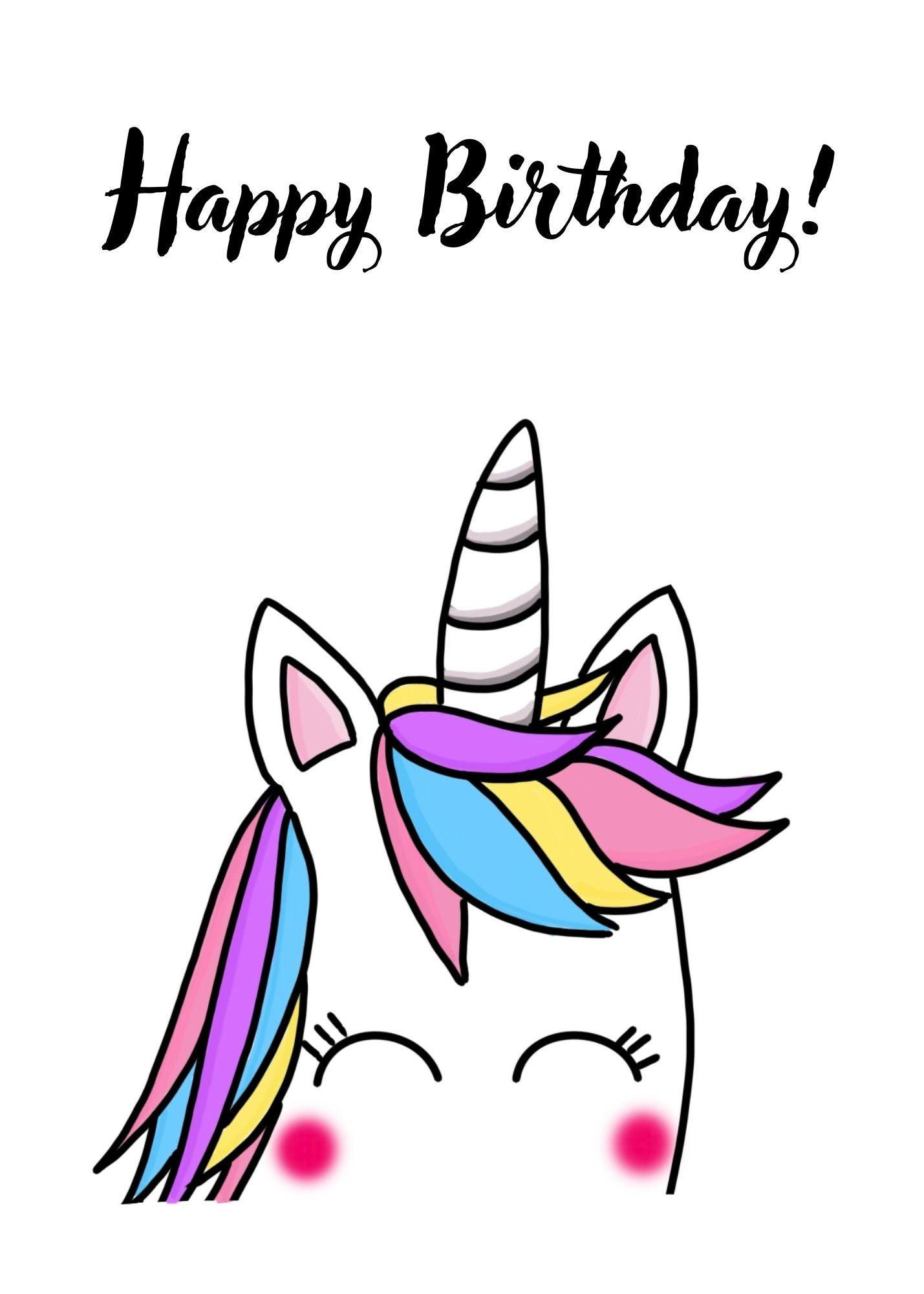 Unicorn Birthday Card