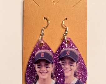 Personalized Photo Earrings: Small (1.6"), Medium (2.1"), Large (2.6")