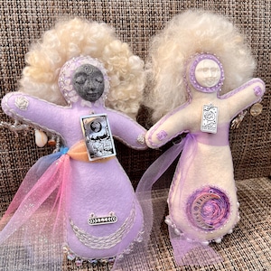 Tarot Art Doll, Moon Tarot Spirit Doll, Medicine Doll