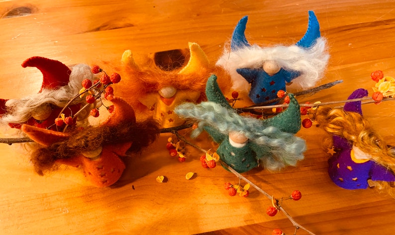 Angels In Rainbow Colors Tiny Angels Art Doll Waldorf Angel Etsy