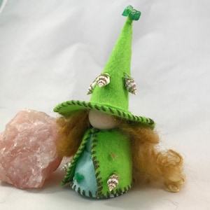 Sea Witch, Peg Doll Witch, Waldorf Inspired, One of a Kind, Minature Witch, Art doll, Made to Order