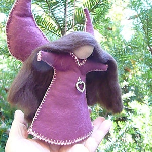 Angel, Wool Felt  Angel, Handmade Hanging Angel, Art Doll, Handmade