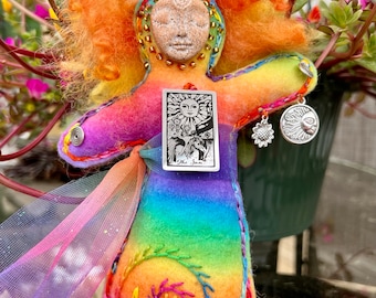 Tarot Art Doll, Sun Tarot Spirit Doll, Medicine Doll