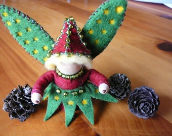 Nutcracker Peg Doll Fairy, Handmade Christmas Boy, Waldorf Style