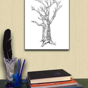 Tree Ink Drawing Printable Art Instant Download