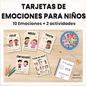 Carte delle emozioni per bambini | Attività sulle emozioni per bambini | Roulette delle emozioni | Materiale didattico stampabile (PDF)