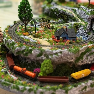N-Scale Model Railroad Diorama
