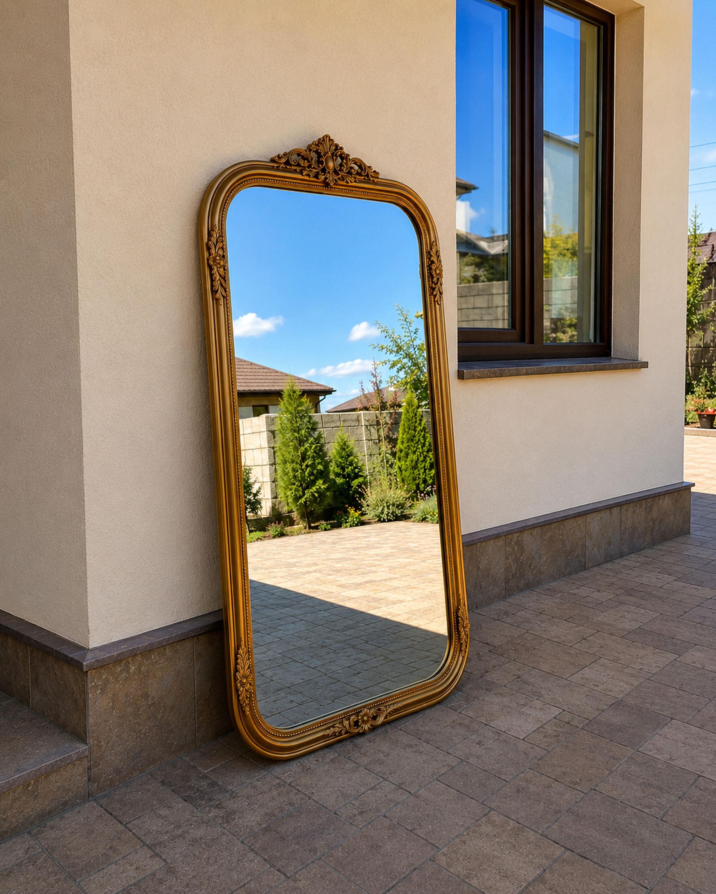 Antique standing mirror